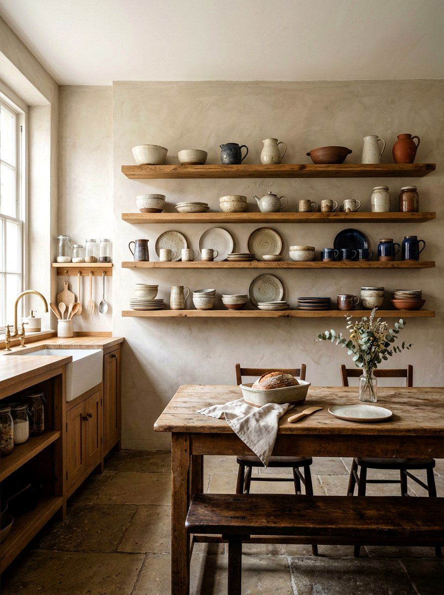 Organic ceramic kitchenware - 30 wabi sabi kitchen ideas