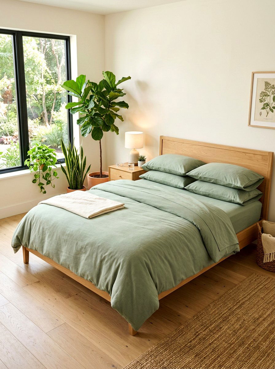 Organic cotton bedding - 30 luxury bedscape ideas