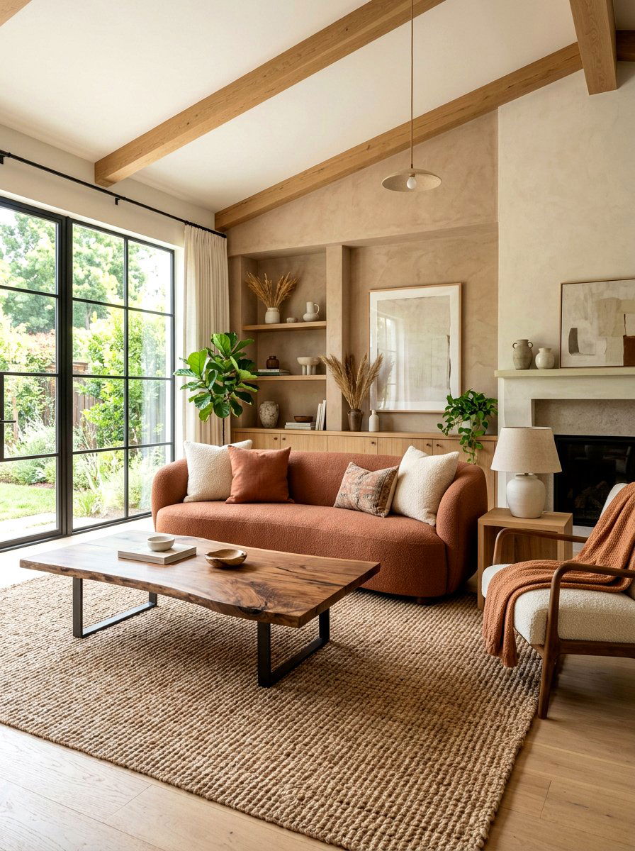 Organic modern brown living room - 30 brown living room ideas
