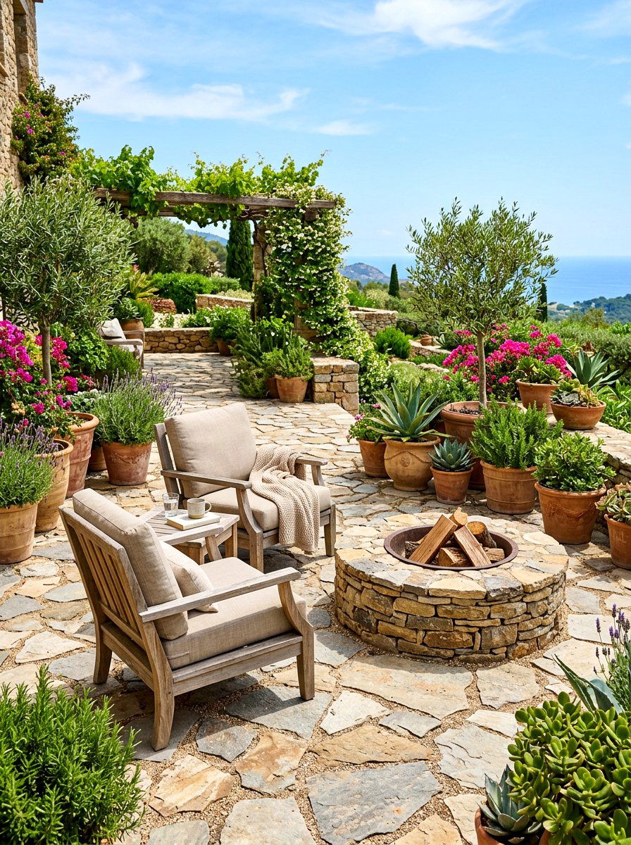 Organic texture patio - 30 earthy home decor ideas