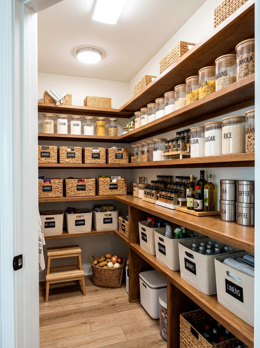 Organize Pantry Shelves - 30 spring kitchen reset ideas