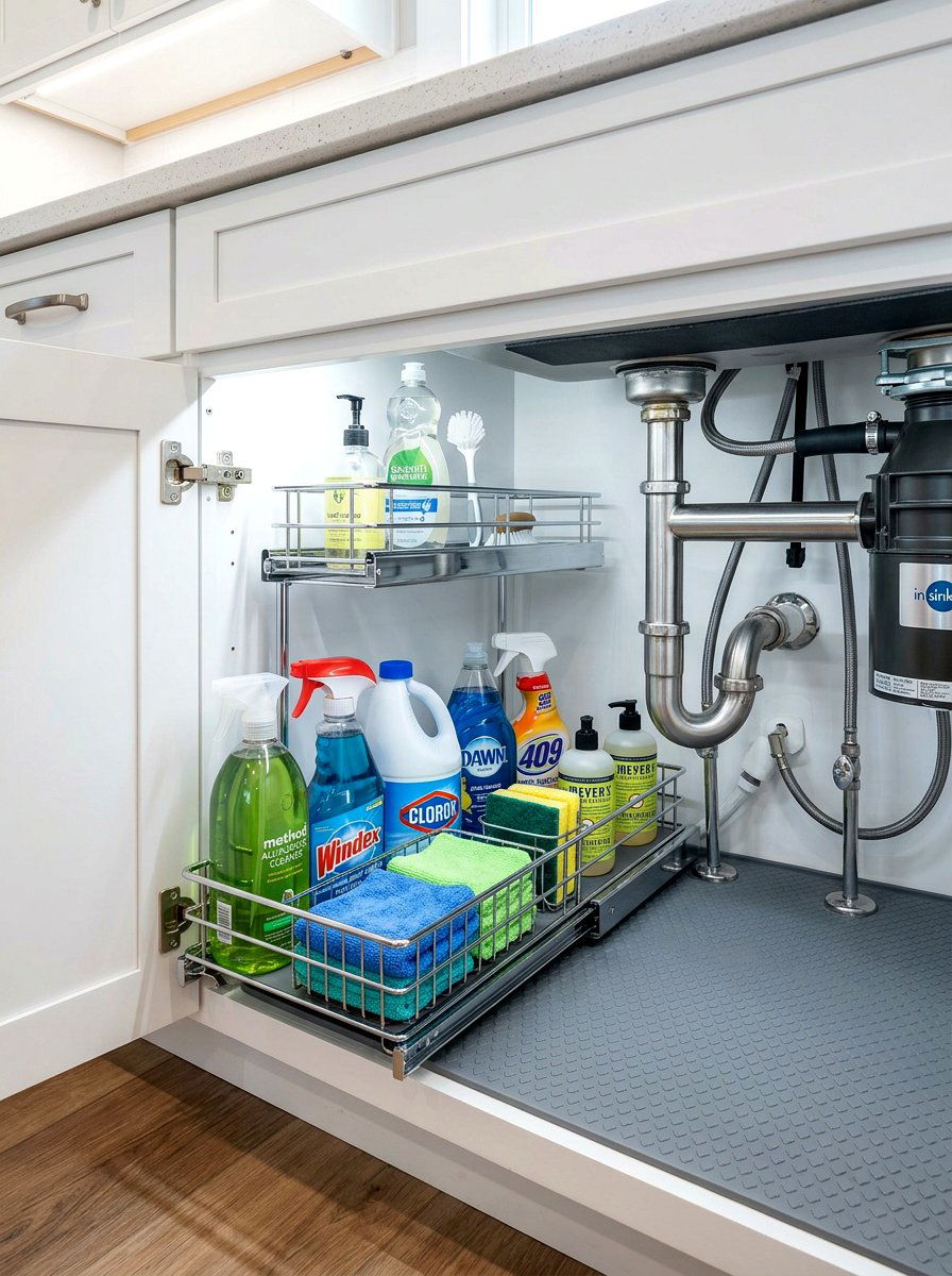 Organize Under Sink - 30 spring kitchen reset ideas