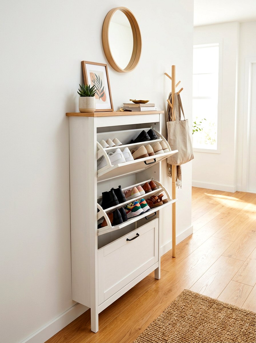 Organized Shoe Storage - 30 spring hallway refresh ideas