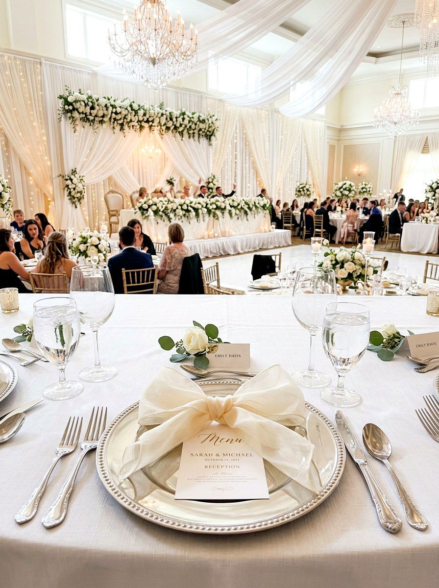 Organza Bow Napkin - 30 bow napkin ideas