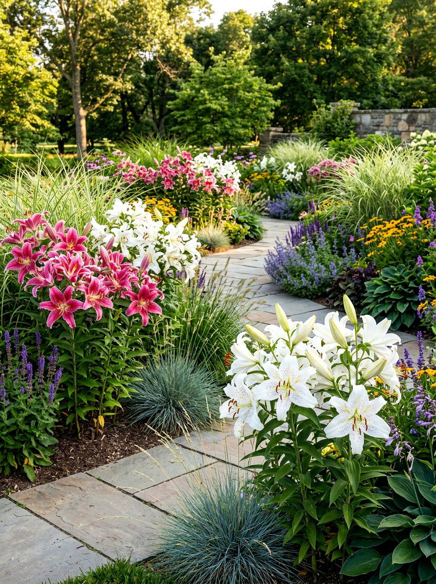 Oriental Lily Garden - 30 fragrance garden ideas
