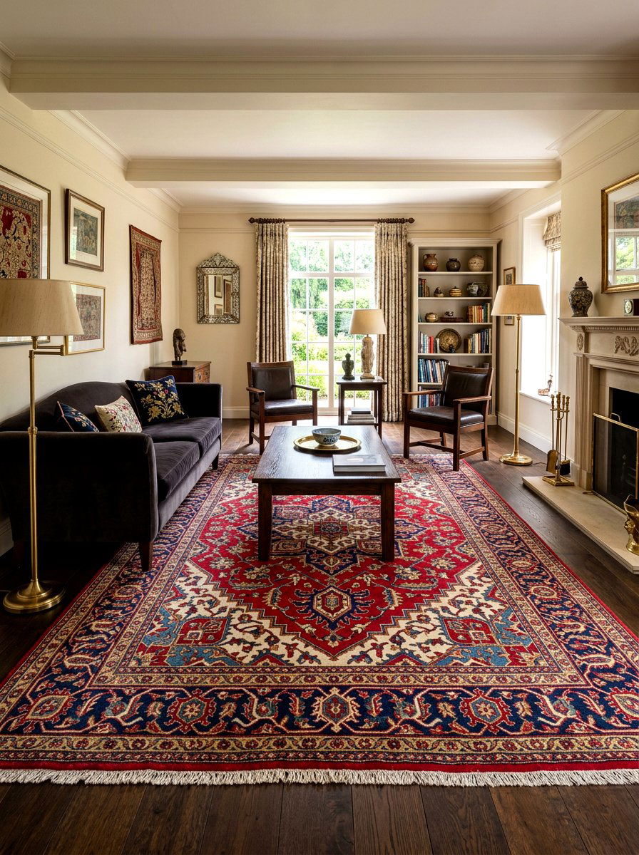 Oriental Rug Style - 30 old money lounge ideas