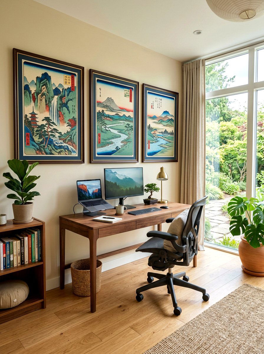 Oriental landscape prints - 30 chinoiserie decor ideas