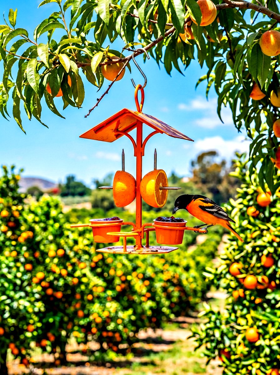 Oriole fruit bird feeder - 30 bird feeder garden ideas