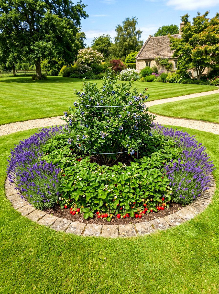 Ornamental Circular Berry Garden - 30 berry patch layout ideas
