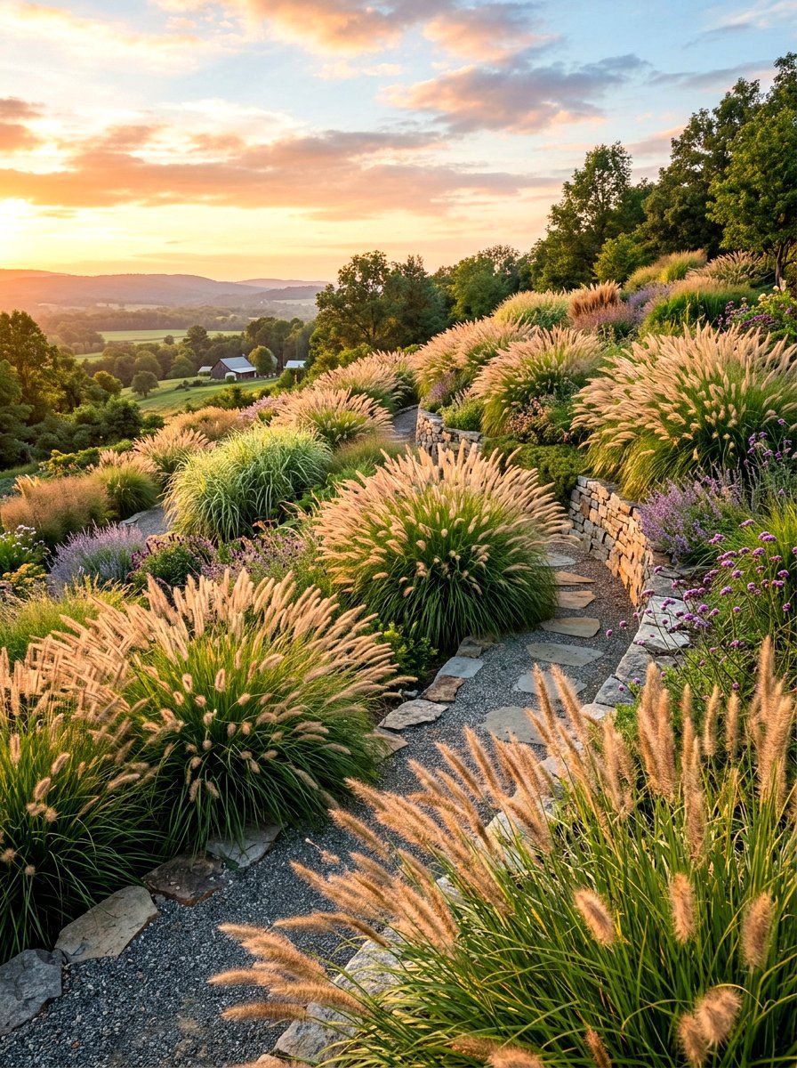 Ornamental Grass - 30 erosion control landscaping ideas