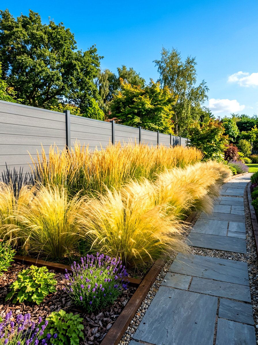 Ornamental Grass Border - 30 modern cottage garden ideas