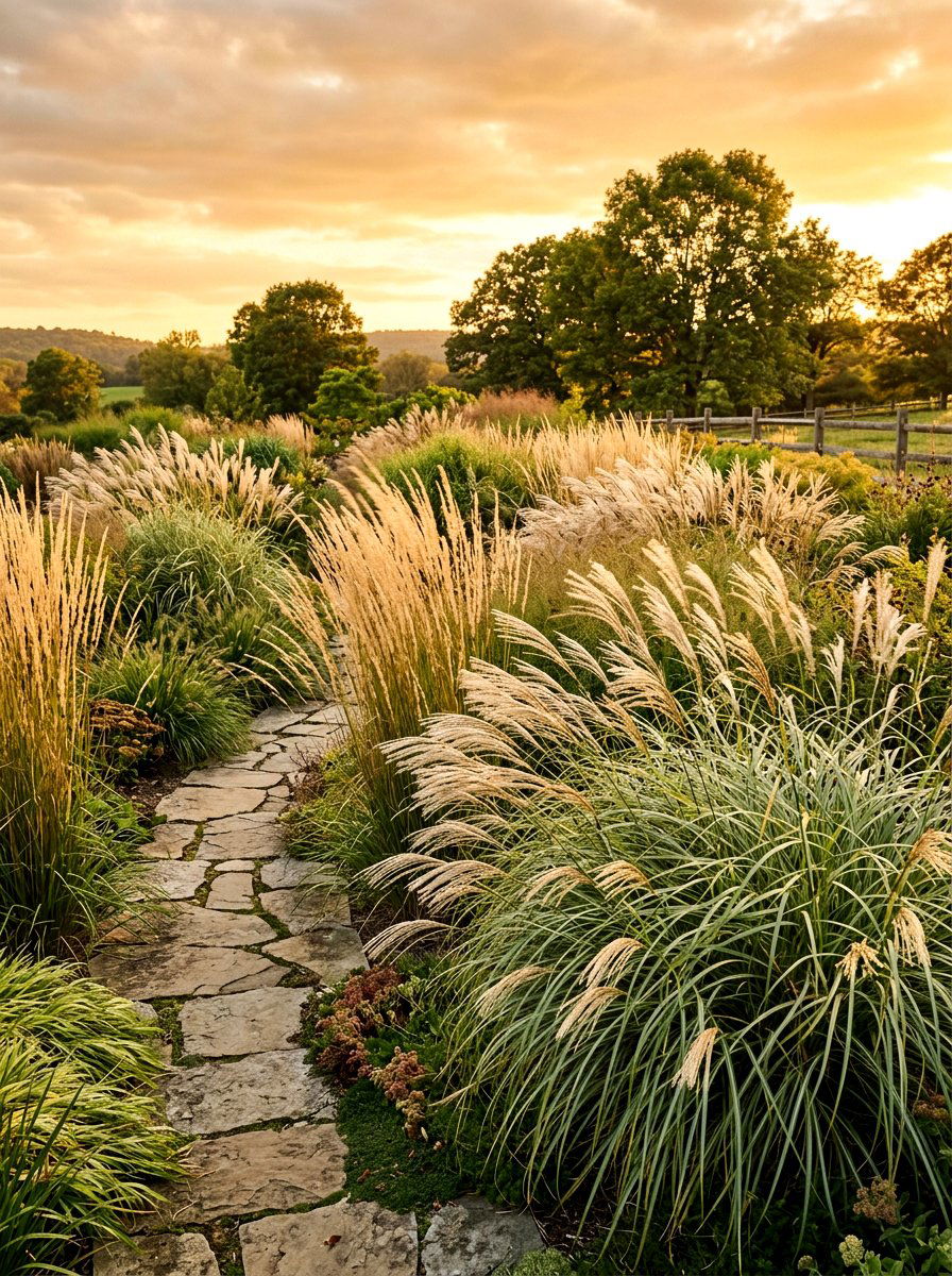 Ornamental Grass Garden - 30 four season garden ideas