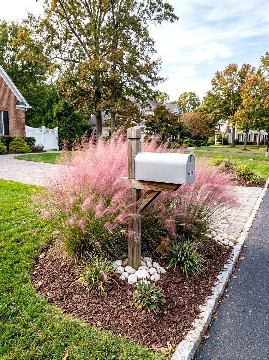 Ornamental Grass Mailbox Landscaping - 30 mailbox flower bed ideas
