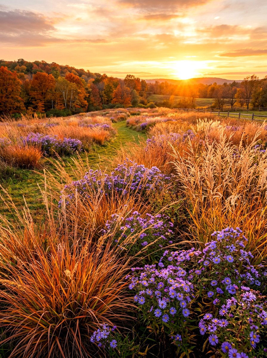 Ornamental Grass Meadow - 30 butterfly host plant garden ideas