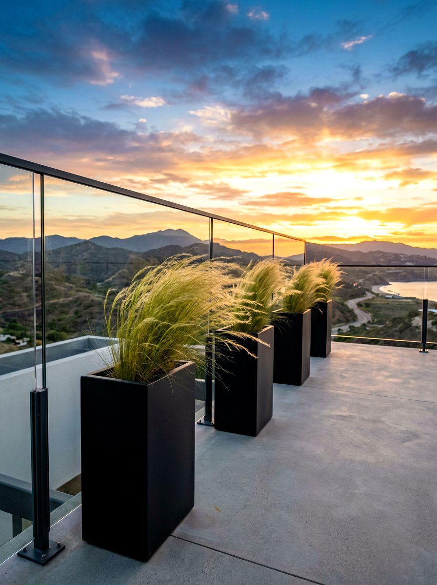 Ornamental Grass Planters - 30 modern container garden ideas