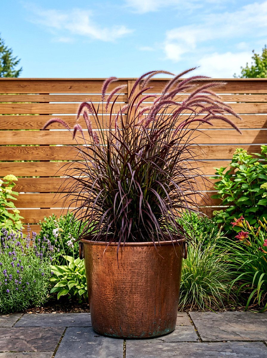 Ornamental Grass Pot - 30 summer container garden ideas