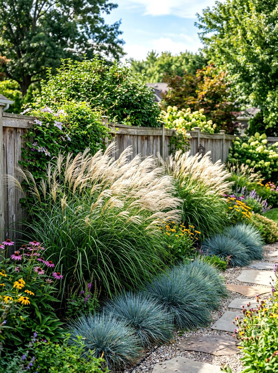 Ornamental Grasses - 30 drought friendly backyard ideas