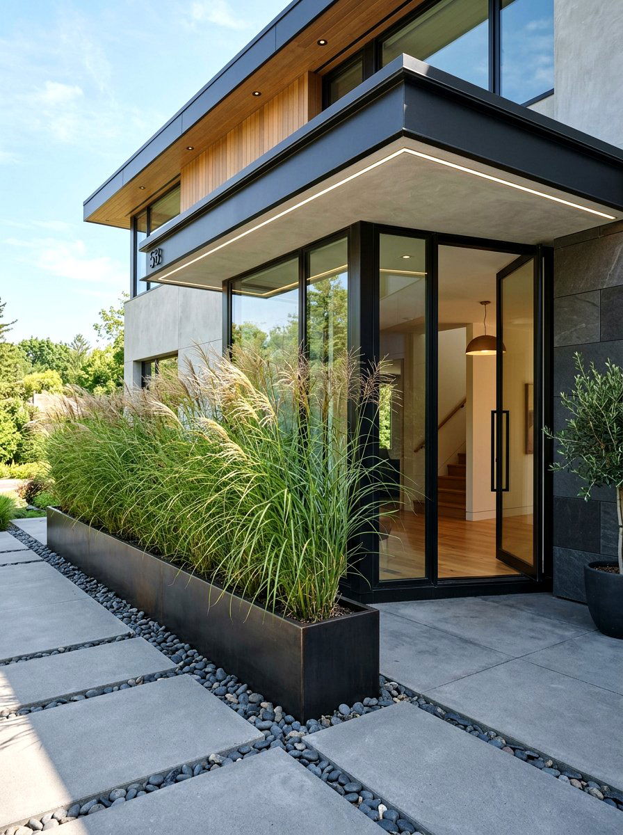 Ornamental Grasses - 30 house entrance landscaping ideas