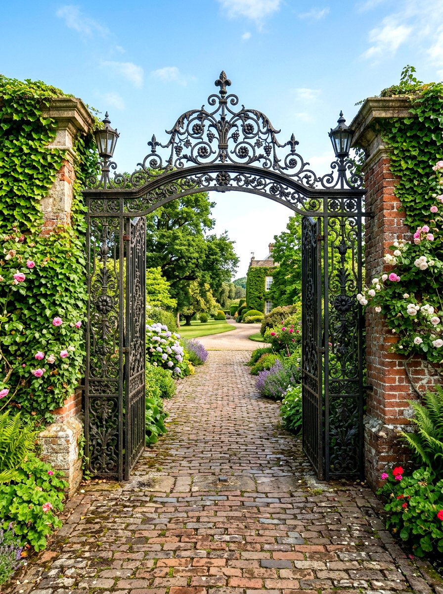 Ornate Cast Iron Gate - 30 garden gate ideas
