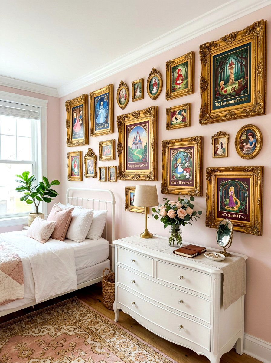 Ornate Gold Frame - 30 princess bedroom ideas