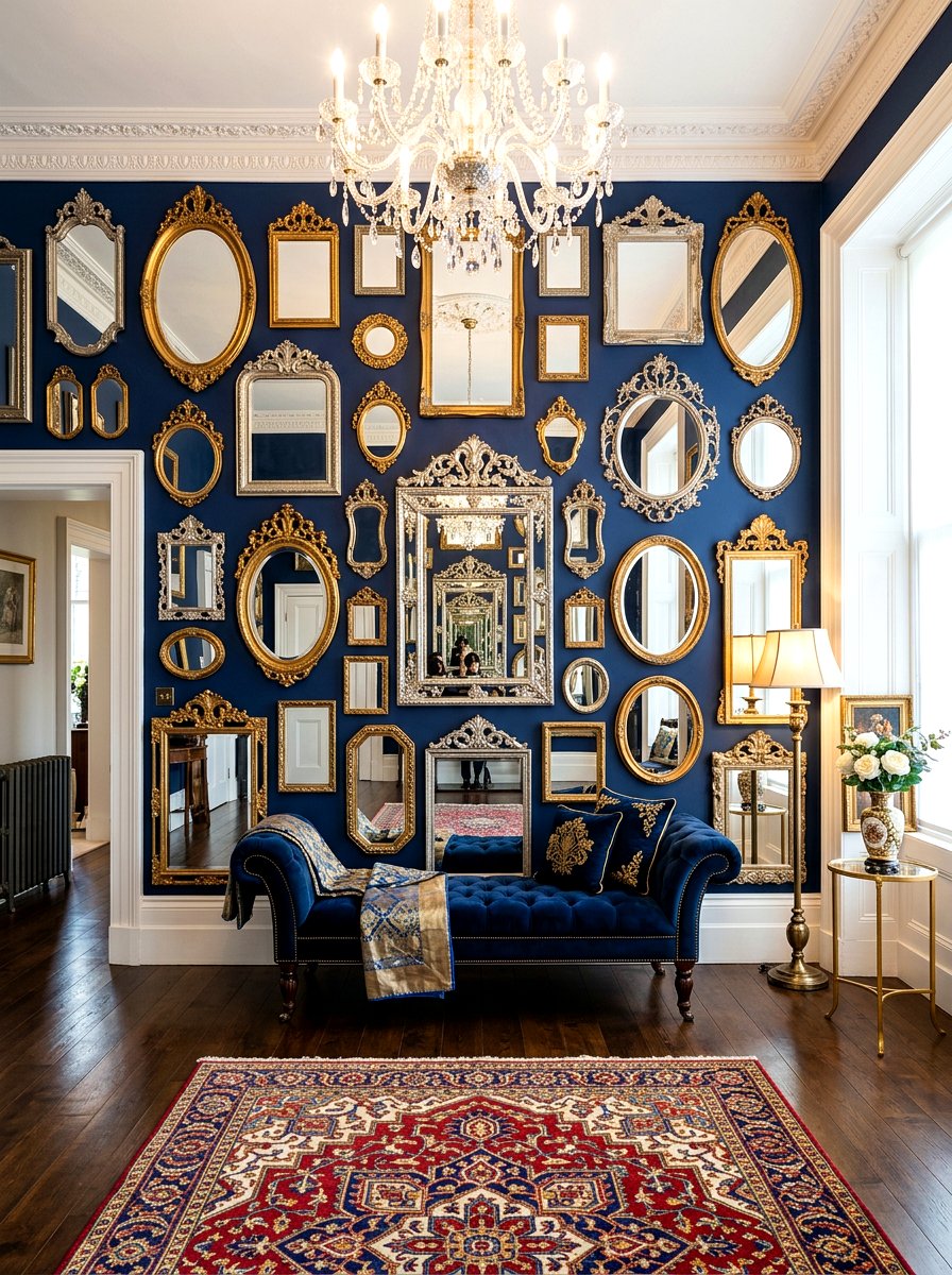 Ornate Mirror Wall Room - 30 playful maximalist decor ideas