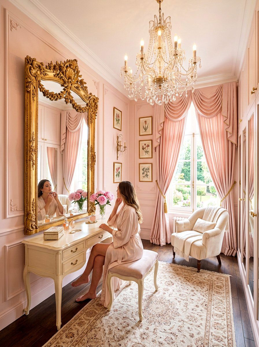 Ornate french mirror - 30 dressing room mirror ideas