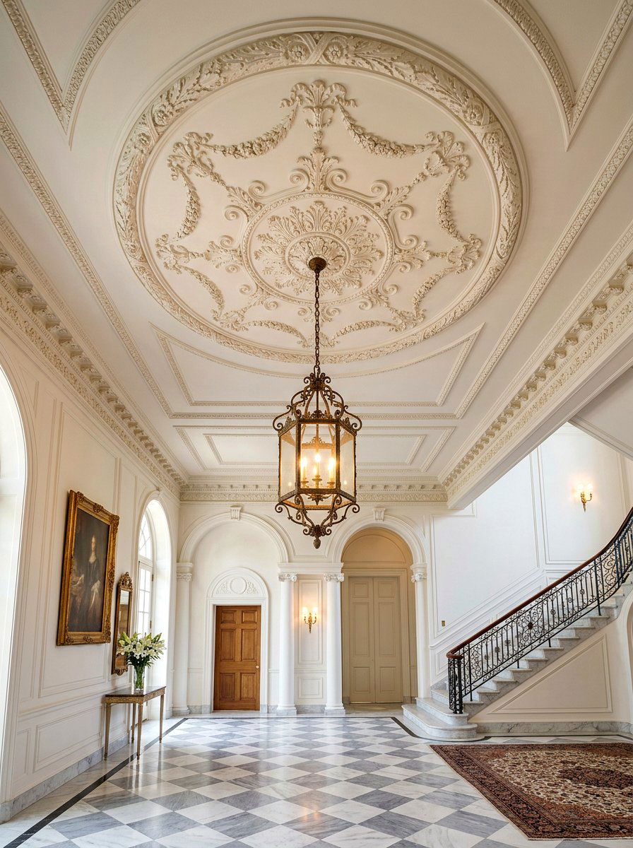 Ornate plaster ceiling medallion - 30 ceiling medallion ideas