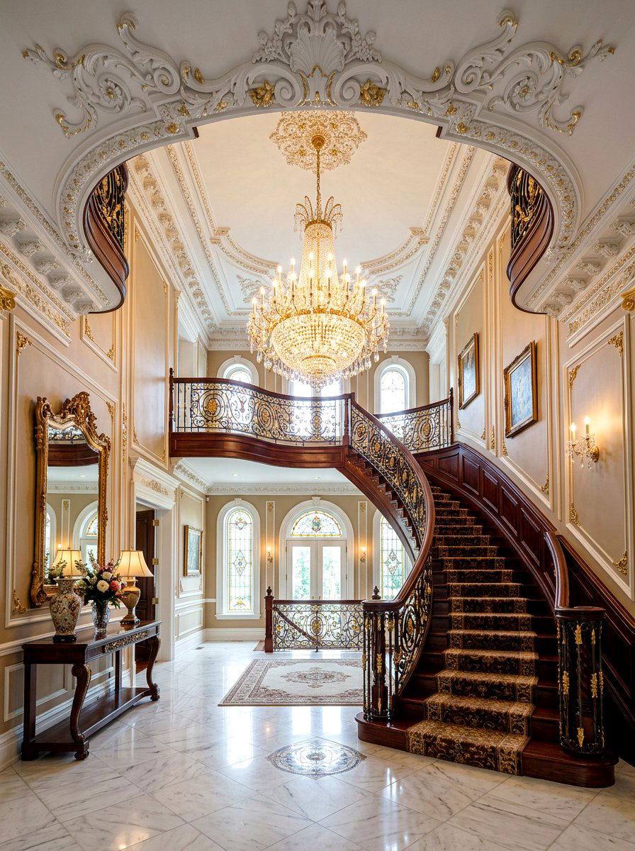 Ornate plaster cornice - 30 ceiling trim ideas