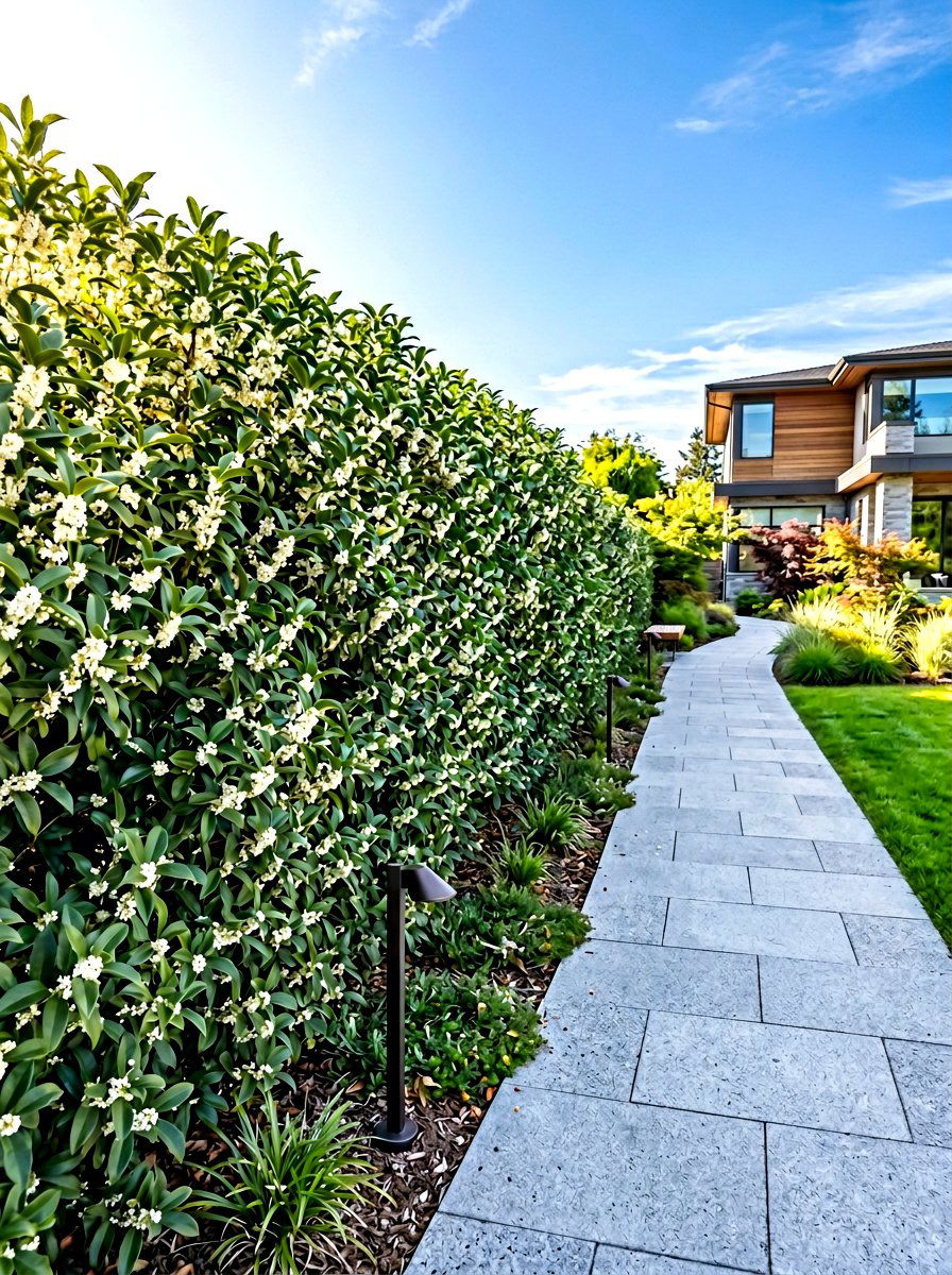 Osmanthus Fragrans Hedge - 30 fragrance garden ideas