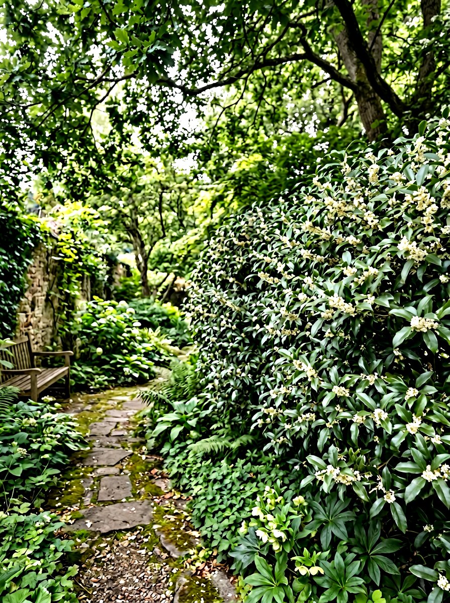 Osmanthus Fragrant Hedge - 30 hedge row ideas