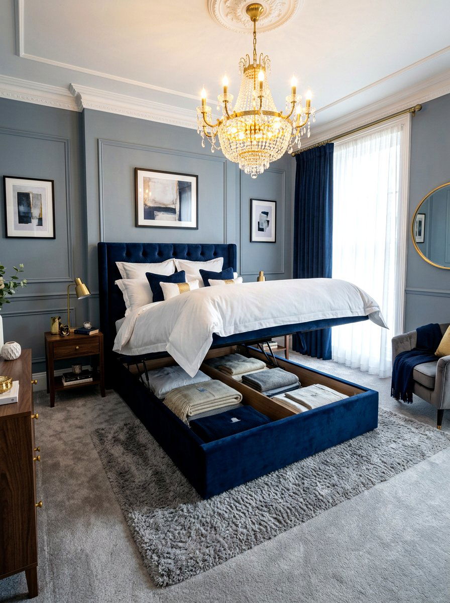 Ottoman Storage Bed - 30 storage bed apartment ideas