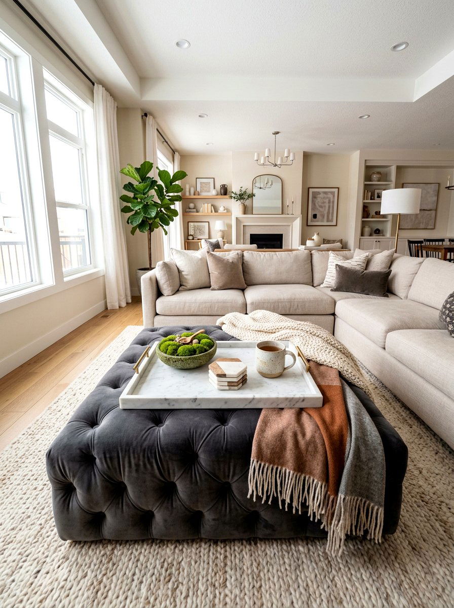 Ottoman Tray Styling - 30 marble tray styling ideas