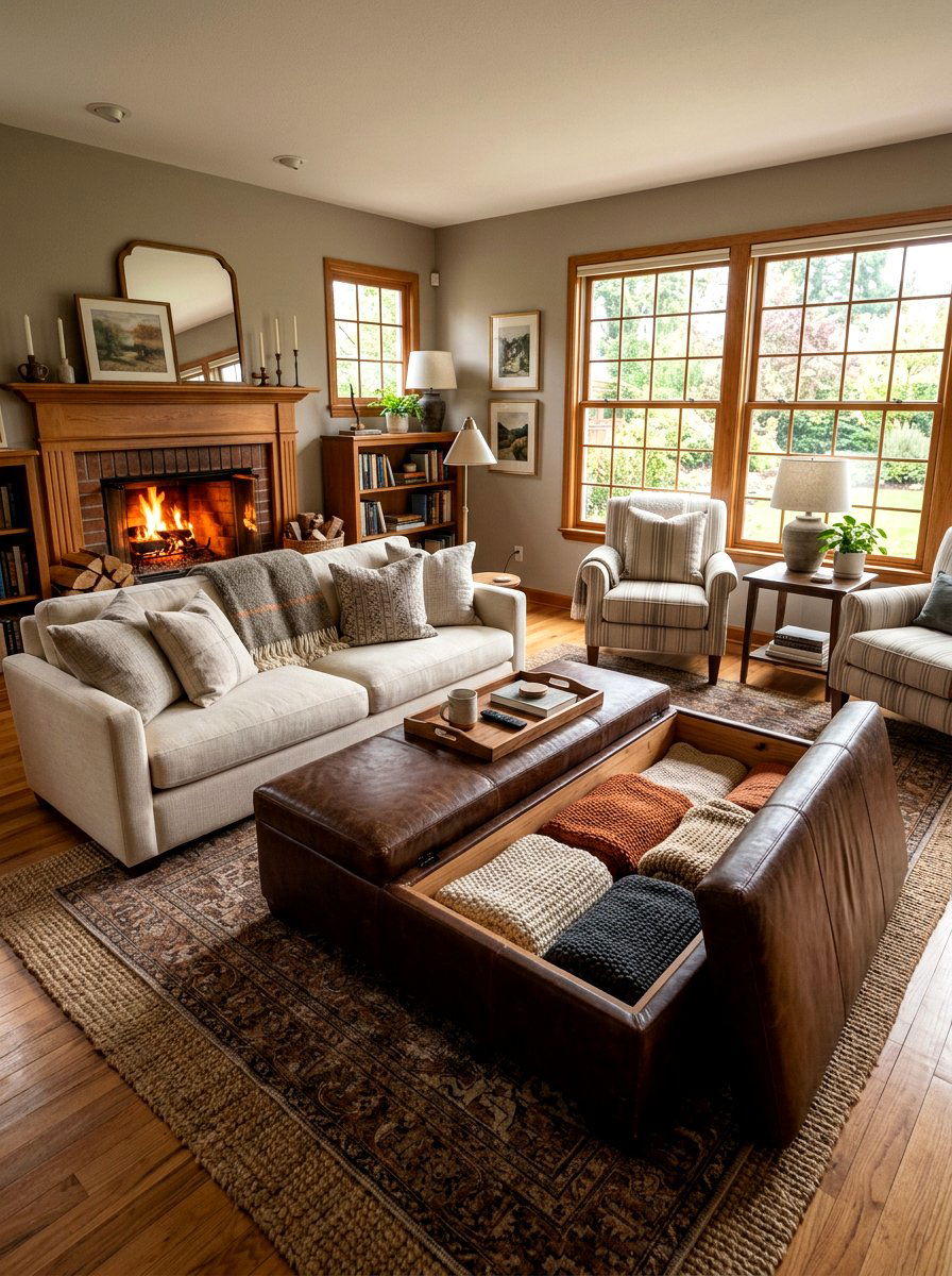 Ottoman With Storage - 30 smart storage home ideas