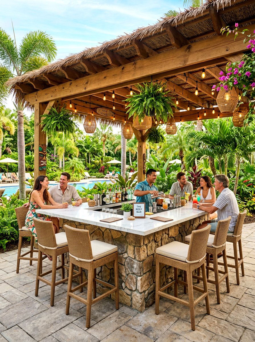 Outdoor Bar - 30 sunny backyard ideas
