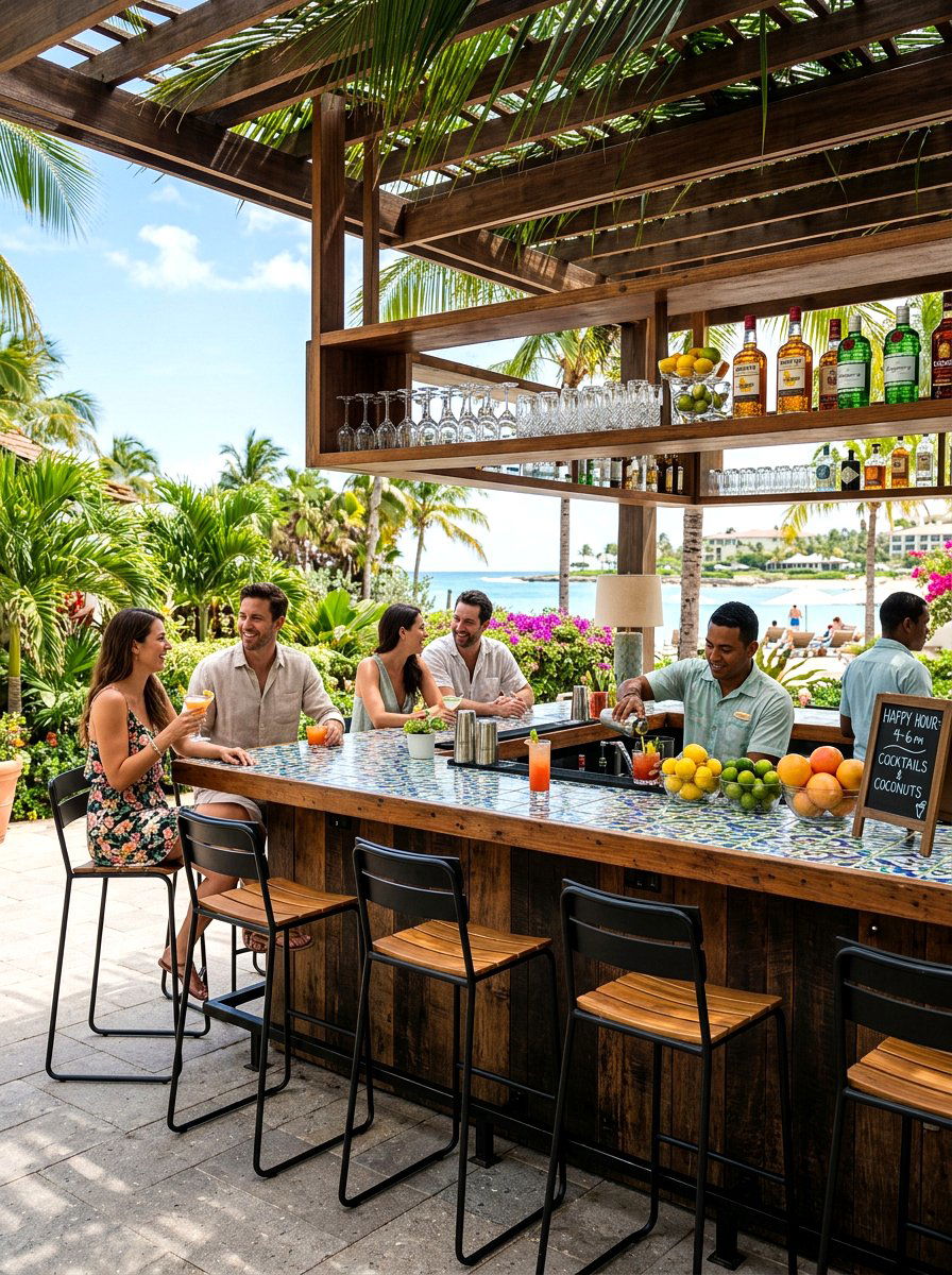 Outdoor Bar Counter - 30 backyard staycation ideas