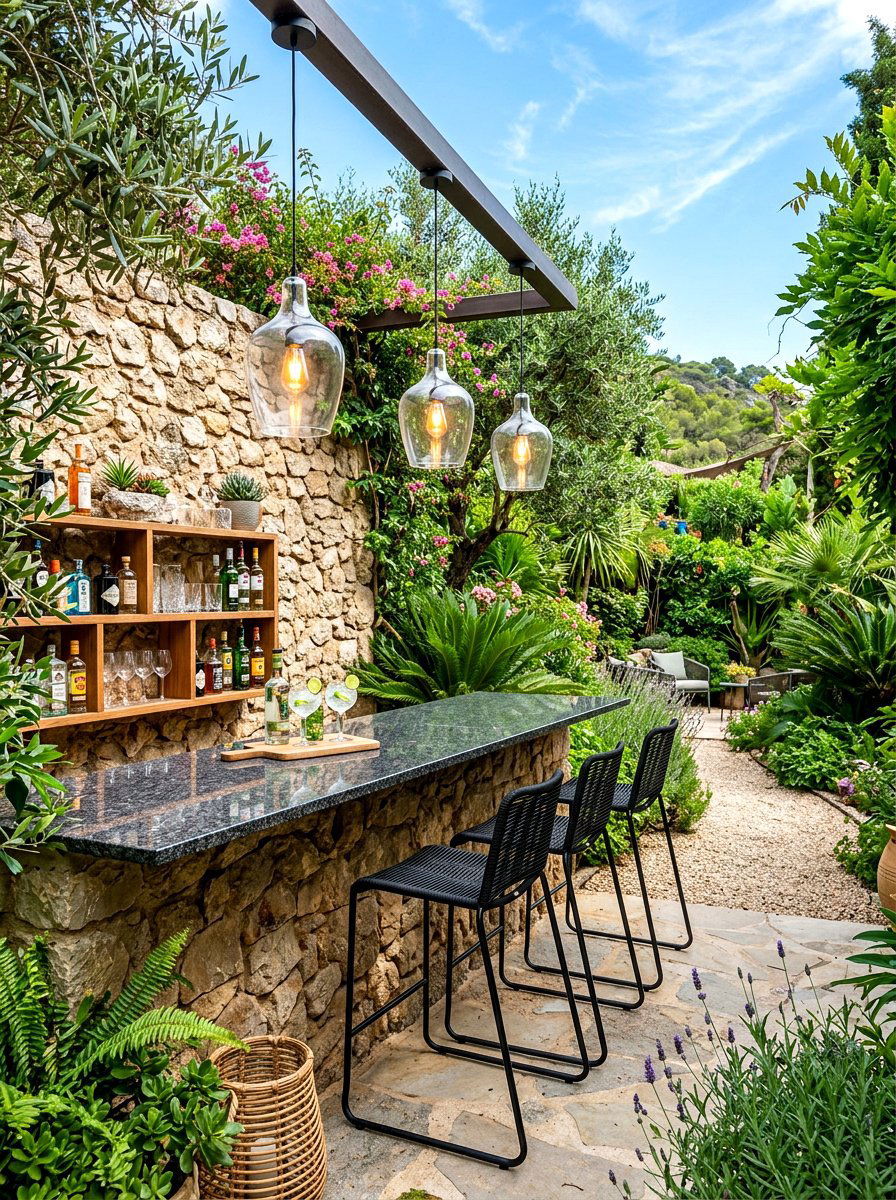 Outdoor Bar Counter - 30 intimate patio ideas