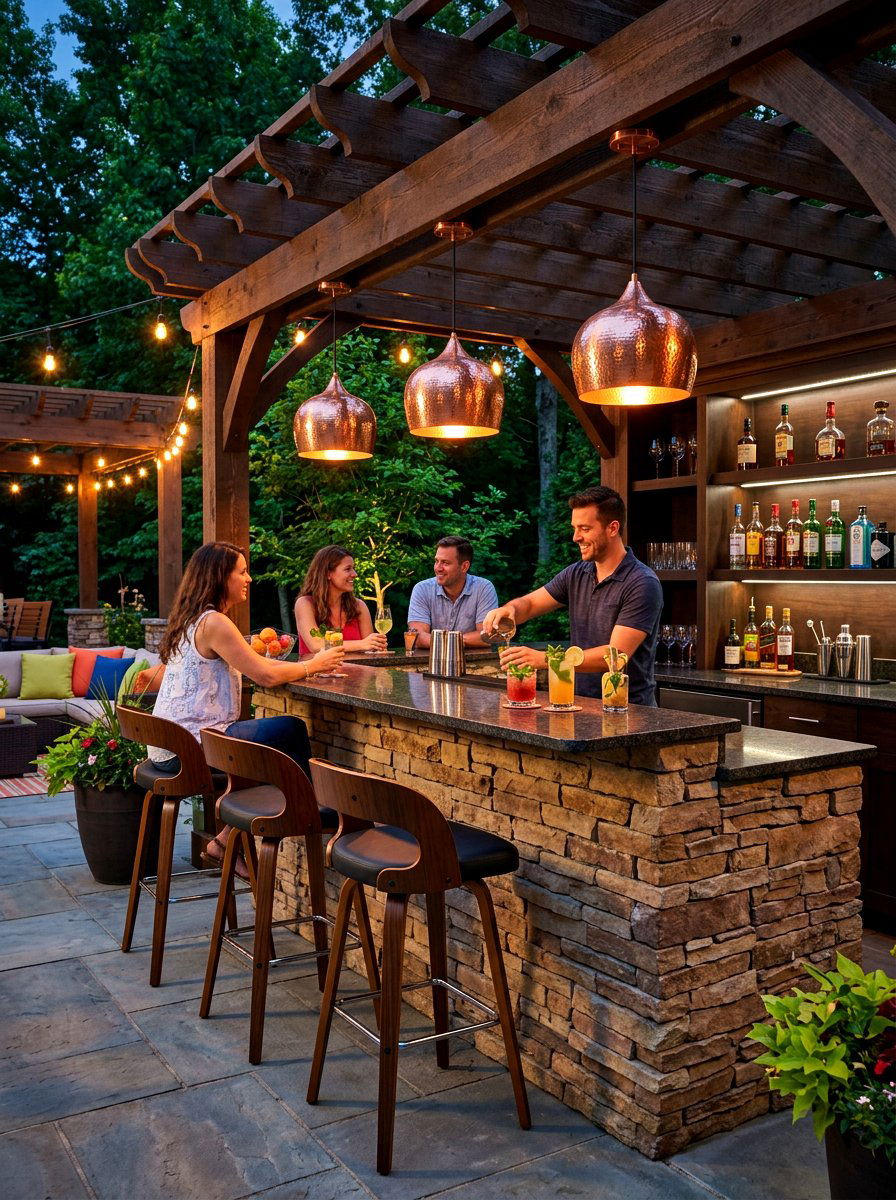 Outdoor Bar Pendant Lights - 30 outdoor structure lighting ideas