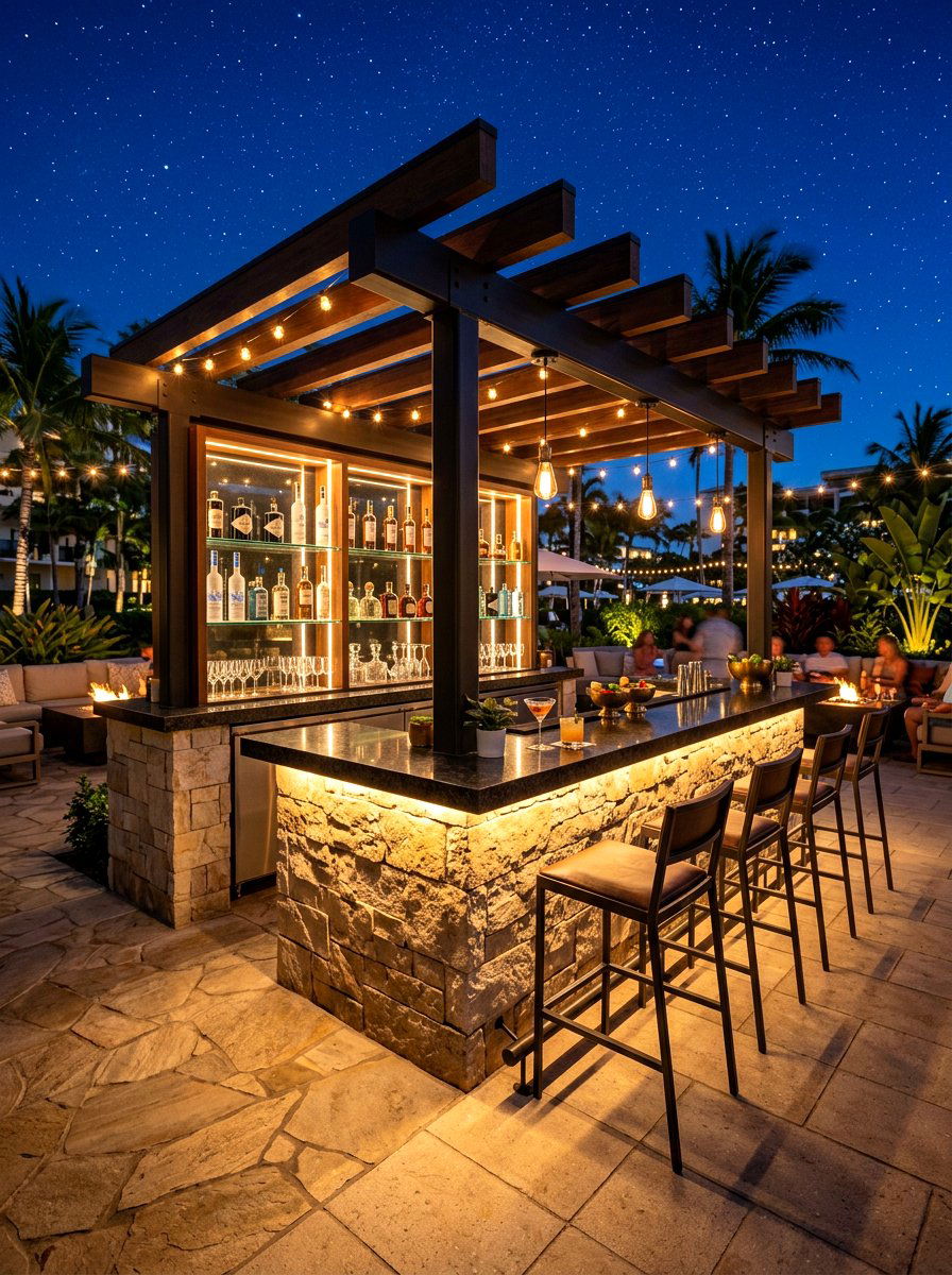 Outdoor Bar Starlit Patio - 30 starlit patio ideas
