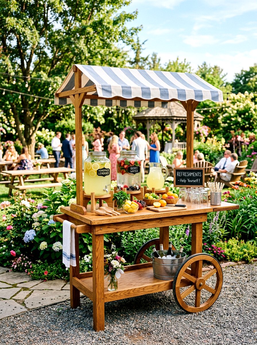 Outdoor Bar Station - 30 backyard picnic decor ideas