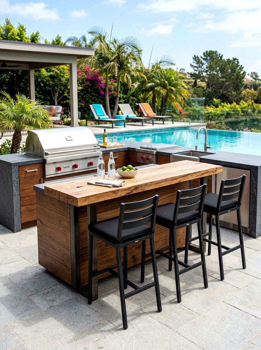 Outdoor Bar Stools - 30 garden seating ideas