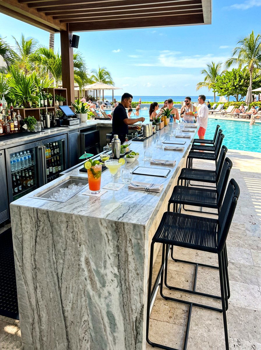 Outdoor Bar Top - 30 modern backyard ideas