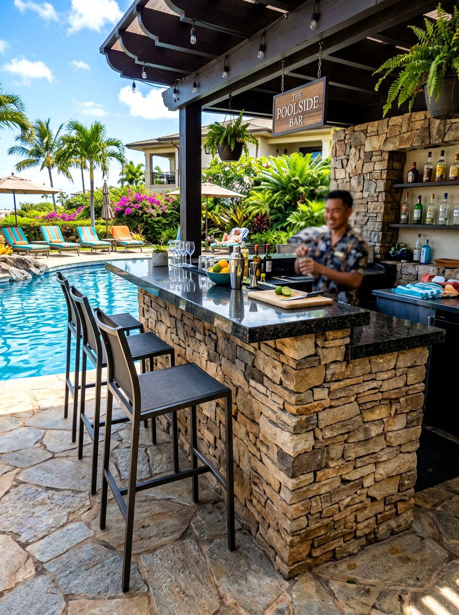 Outdoor Bar - 30 backyard retreat ideas