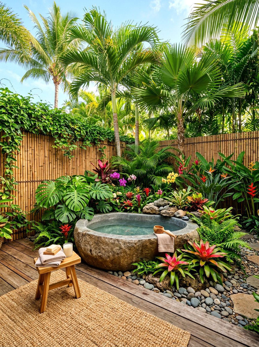 Outdoor Bathroom Garden - 30 bathroom jungle ideas