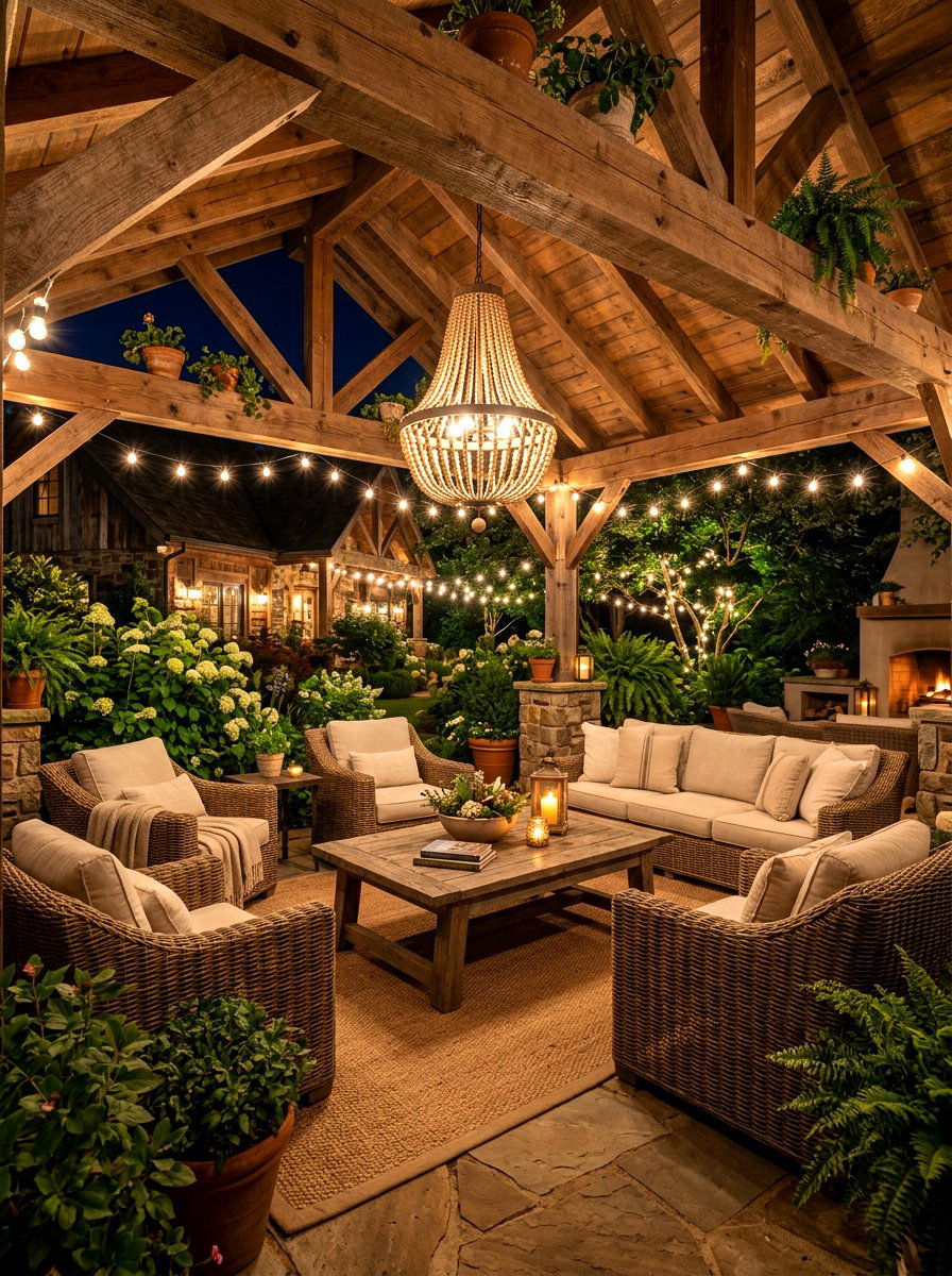 Outdoor Beaded Chandelier - 30 beaded chandelier ideas