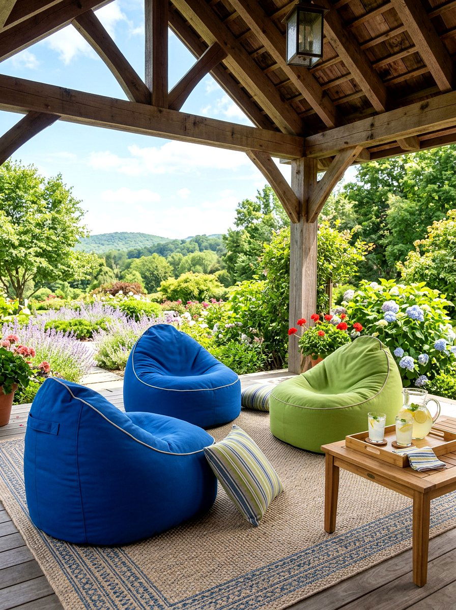 Outdoor Bean Bag Chairs - 30 pavilion seating arrangement ideas