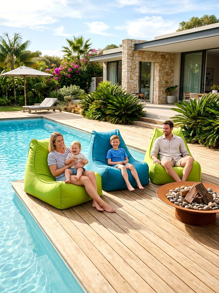 Outdoor Bean Bag Set - 30 backyard furniture ideas