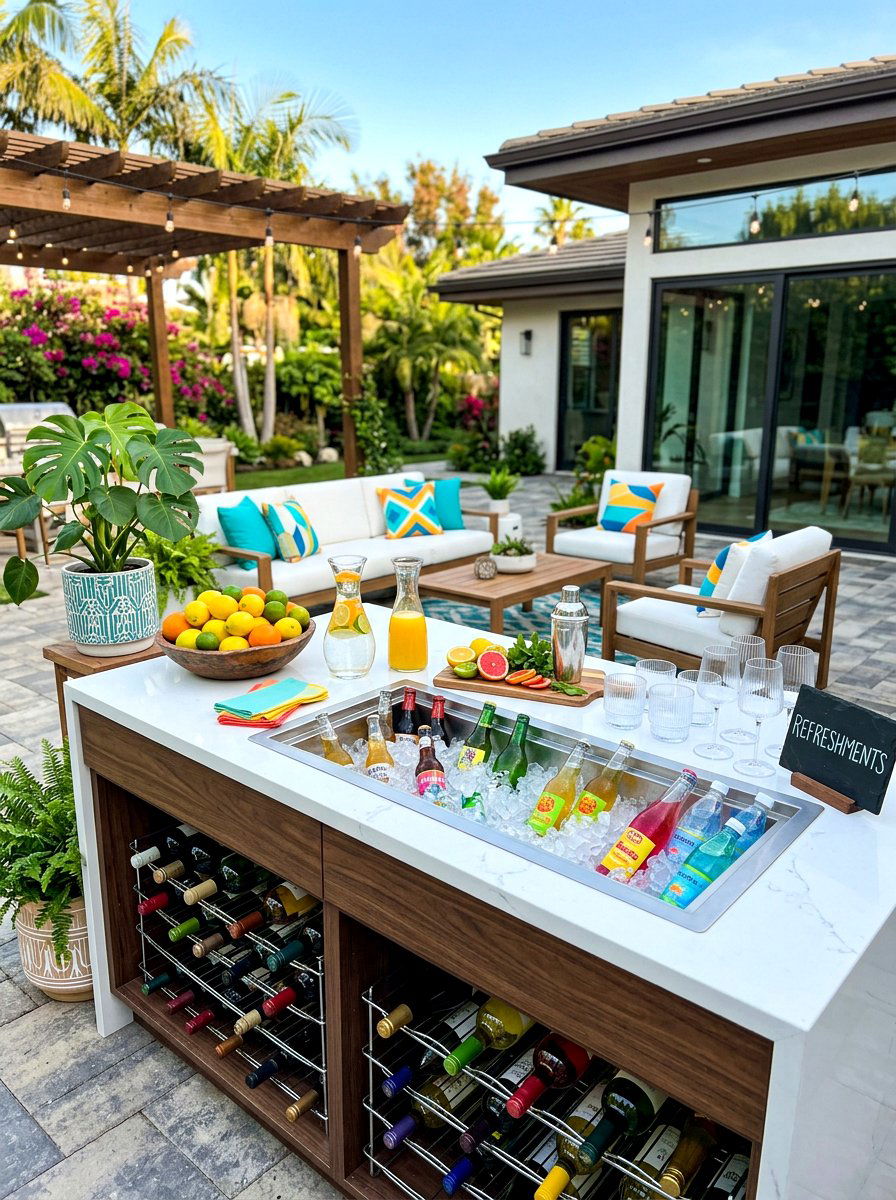 Outdoor Beverage Station - 30 outdoor prep station ideas