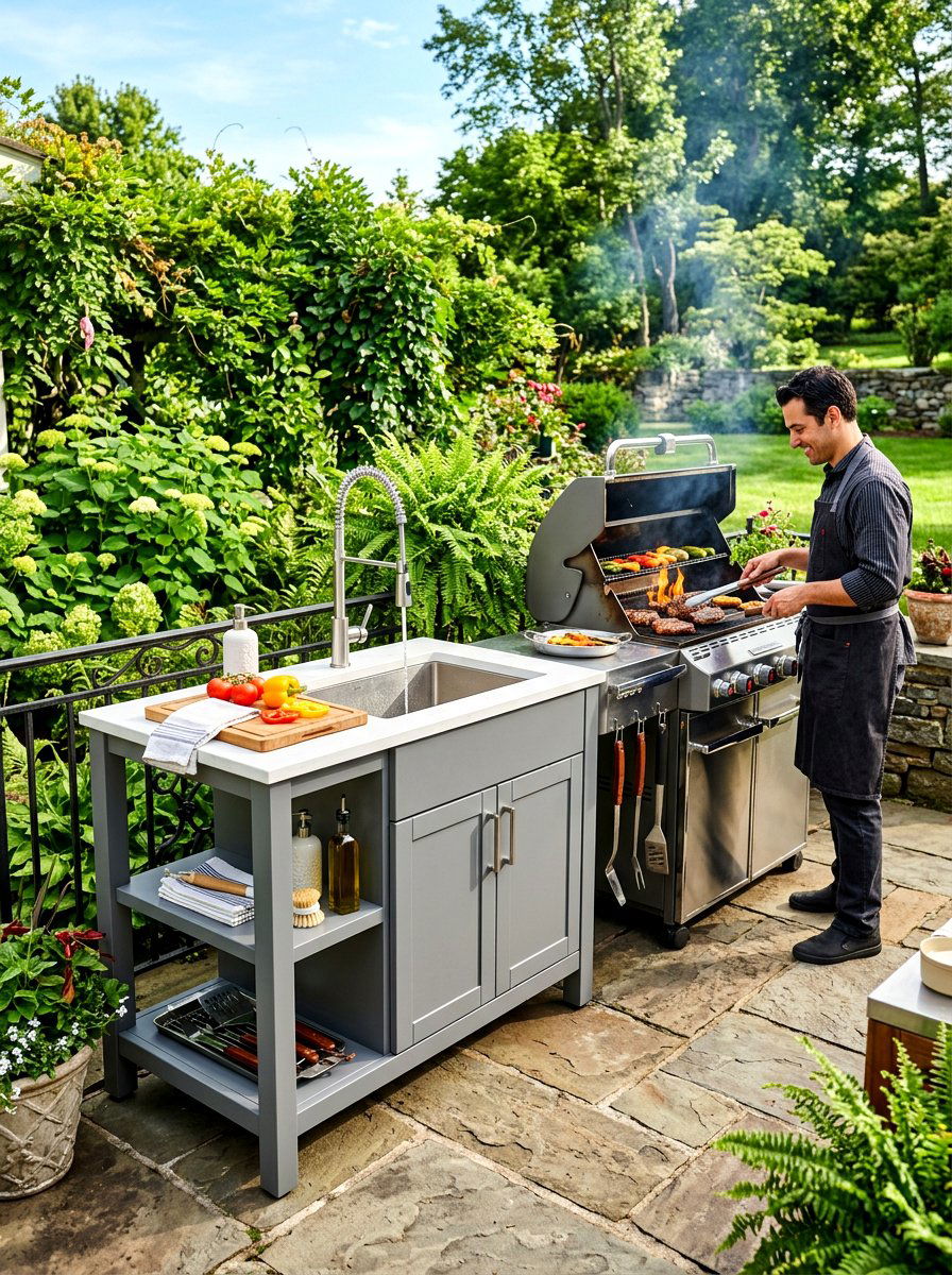 Outdoor Cabinet With Sink - 30 outdoor prep station ideas