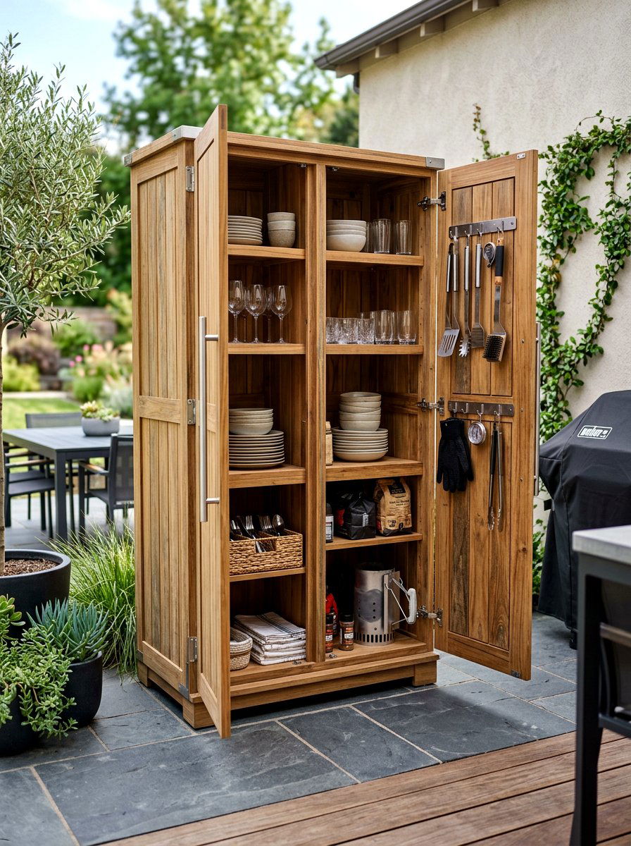 Outdoor Cabinet - 30 deck storage ideas
