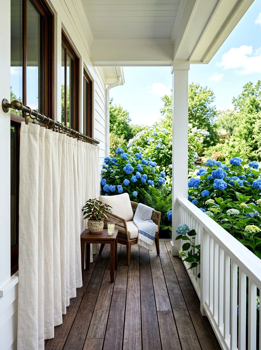 Outdoor Cafe Curtains With Clip Rings - 30 porch with cafe curtains ideas